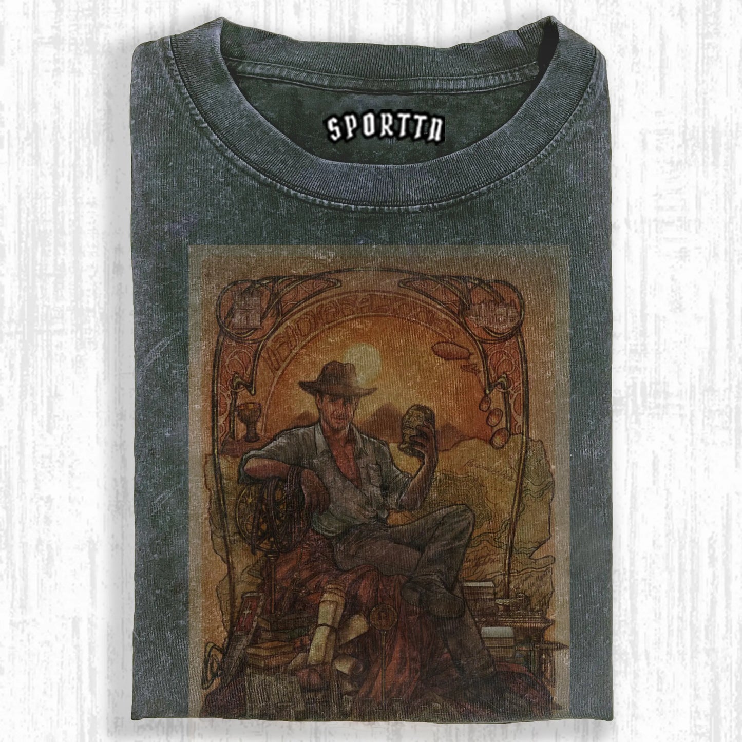 WASHED COTTON INDIANA JONES T-SHIRT