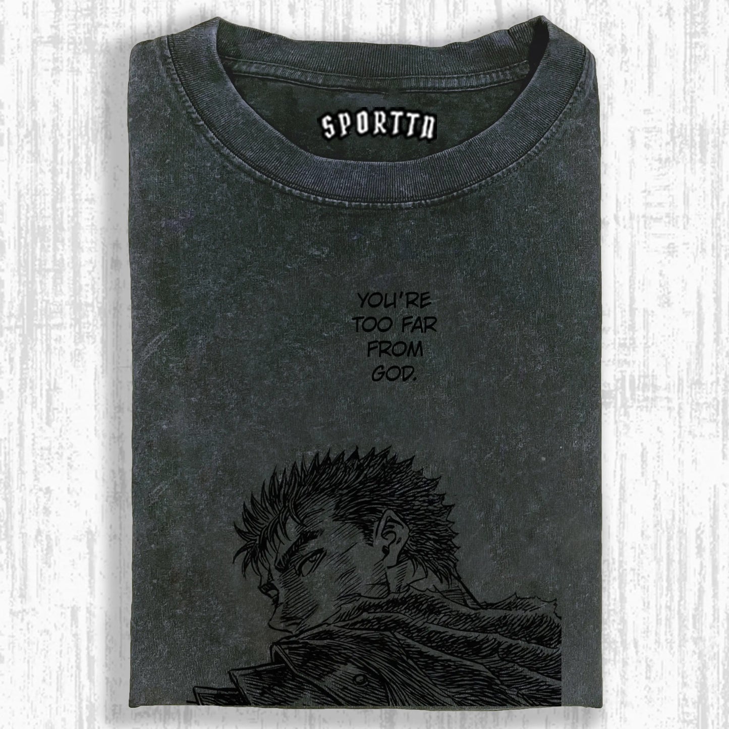 WASHED COTTON BERSERK T-SHIRT