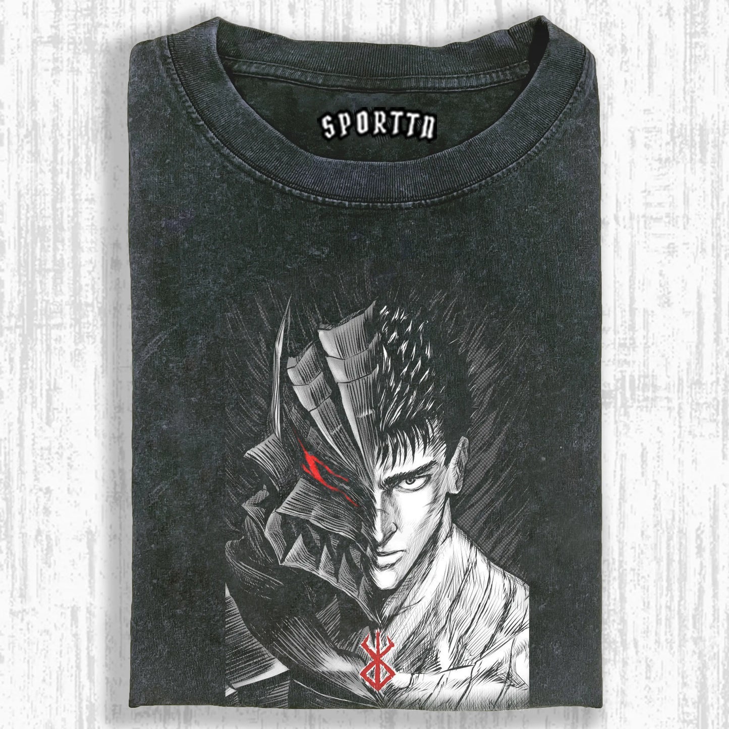 WASHED COTTON BERSERK T-SHIRT