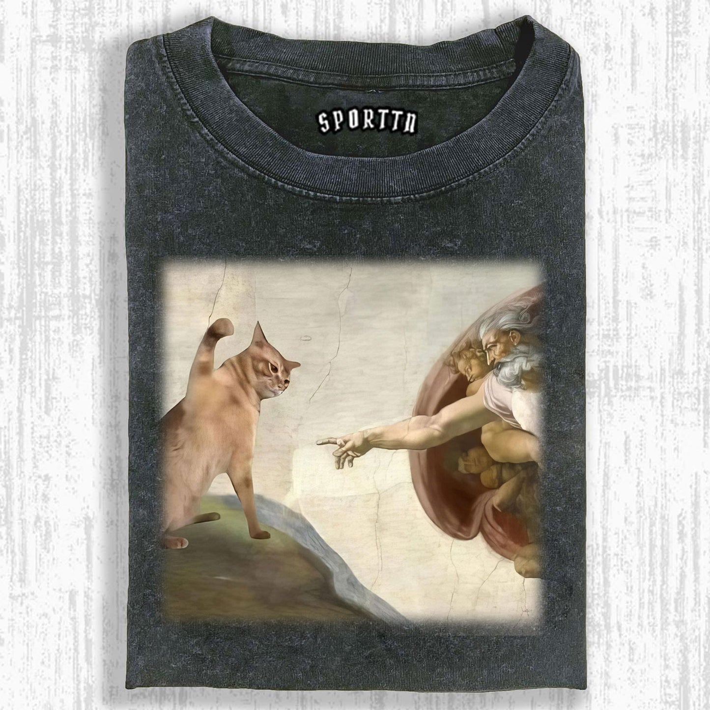 CAT - VERSION 'THE CREATION OF ADAM V2 T-SHIRT