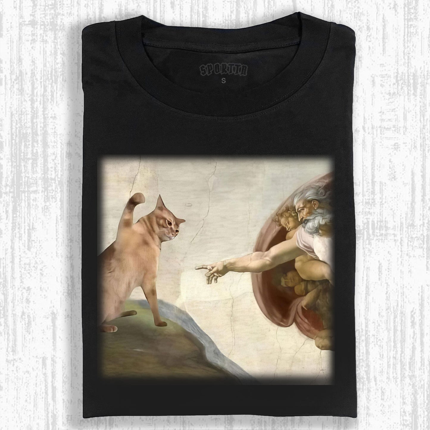 CAT - VERSION 'THE CREATION OF ADAM V2 T-SHIRT