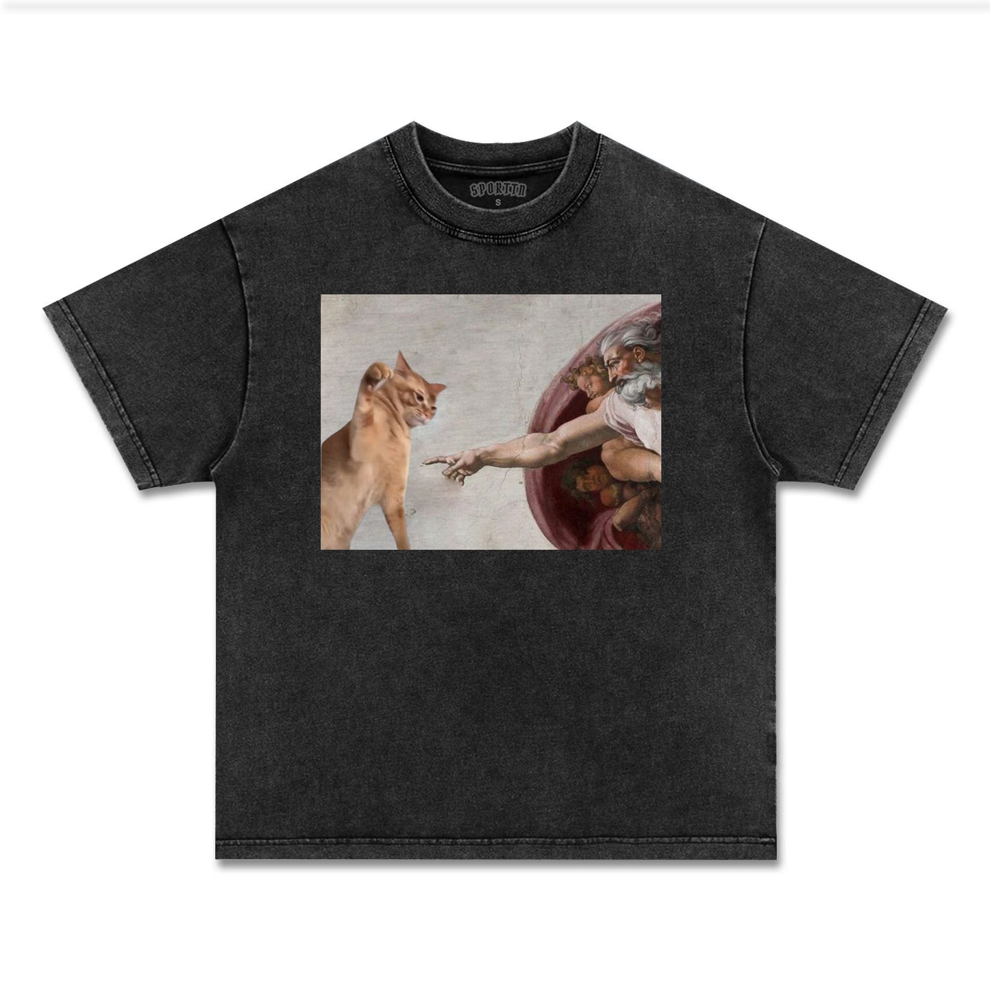 CAT - VERSION 'THE CREATION OF ADAM V3 T-SHIRT