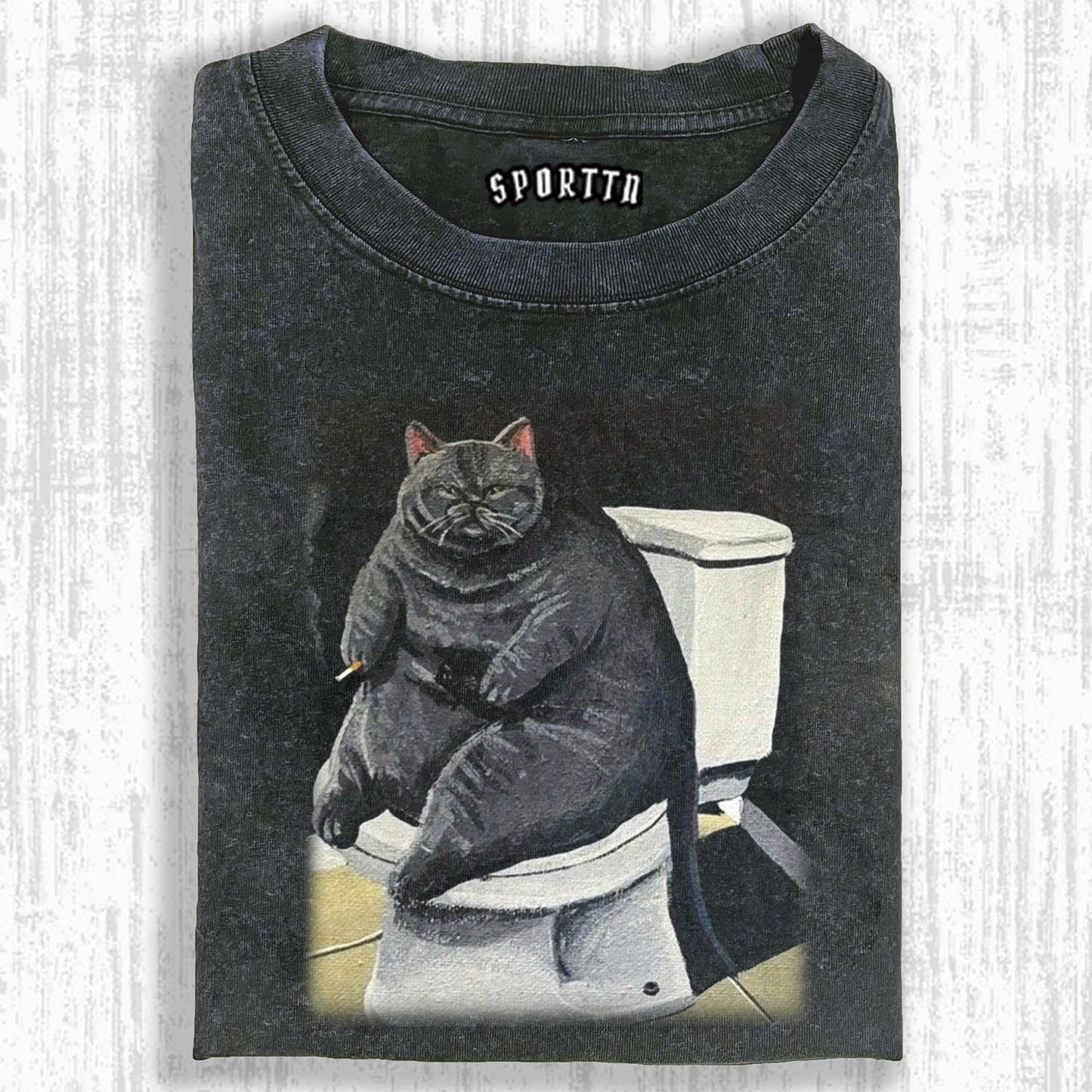 CAT'S LIFE ON THE TOILET T-SHIRT