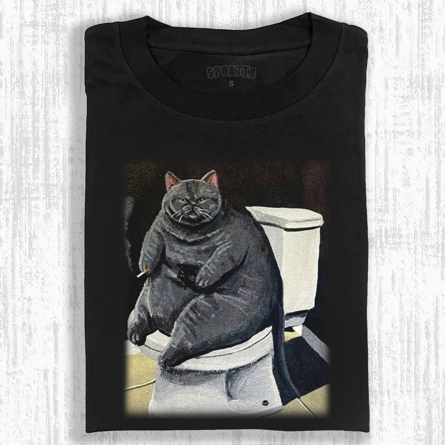 CAT'S LIFE ON THE TOILET T-SHIRT