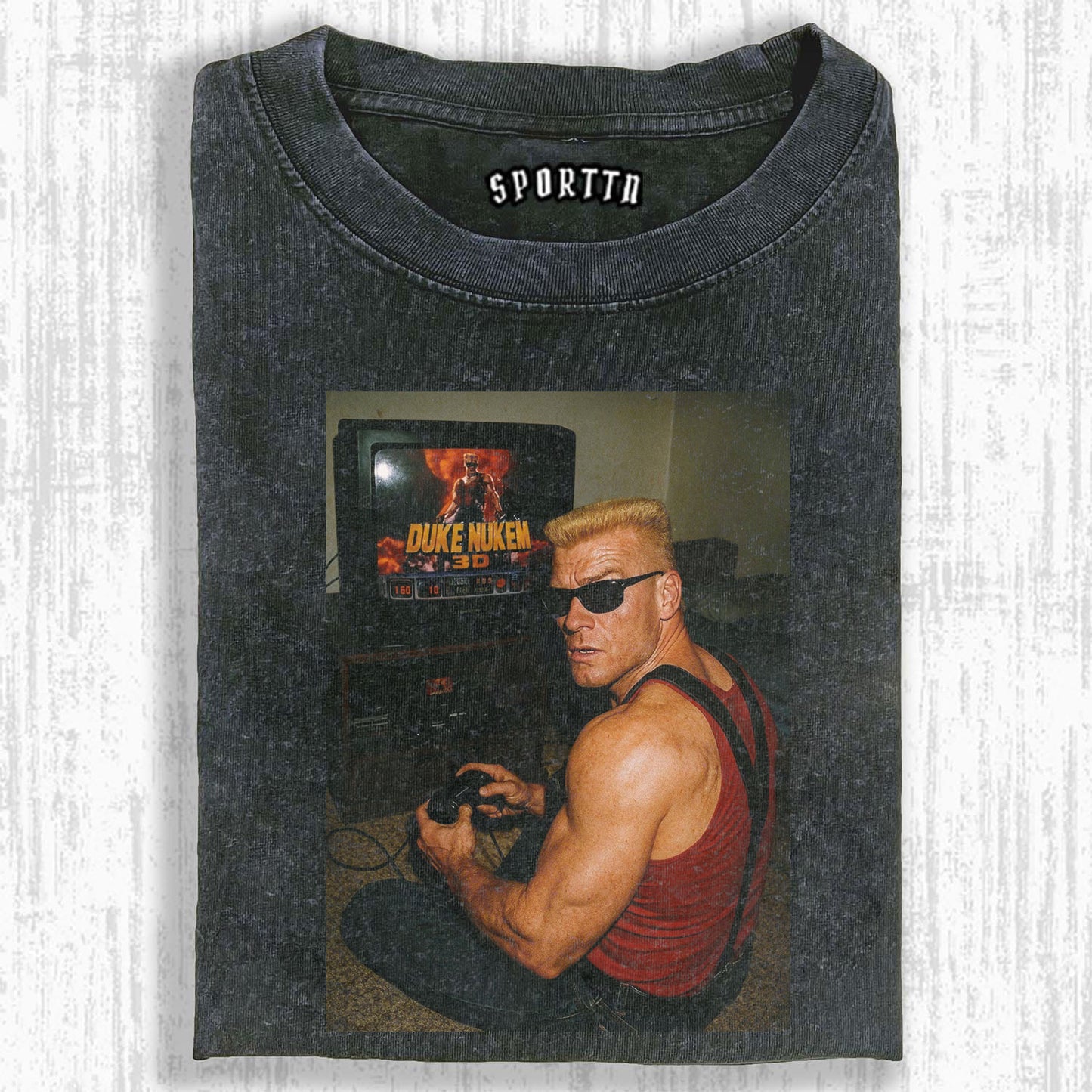 DUKE NUKEM IRL PLAYING HIMSELF AT HOME TEE