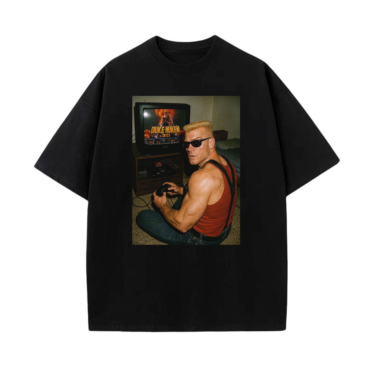 DUKE NUKEM IRL PLAYING HIMSELF AT HOME TEE