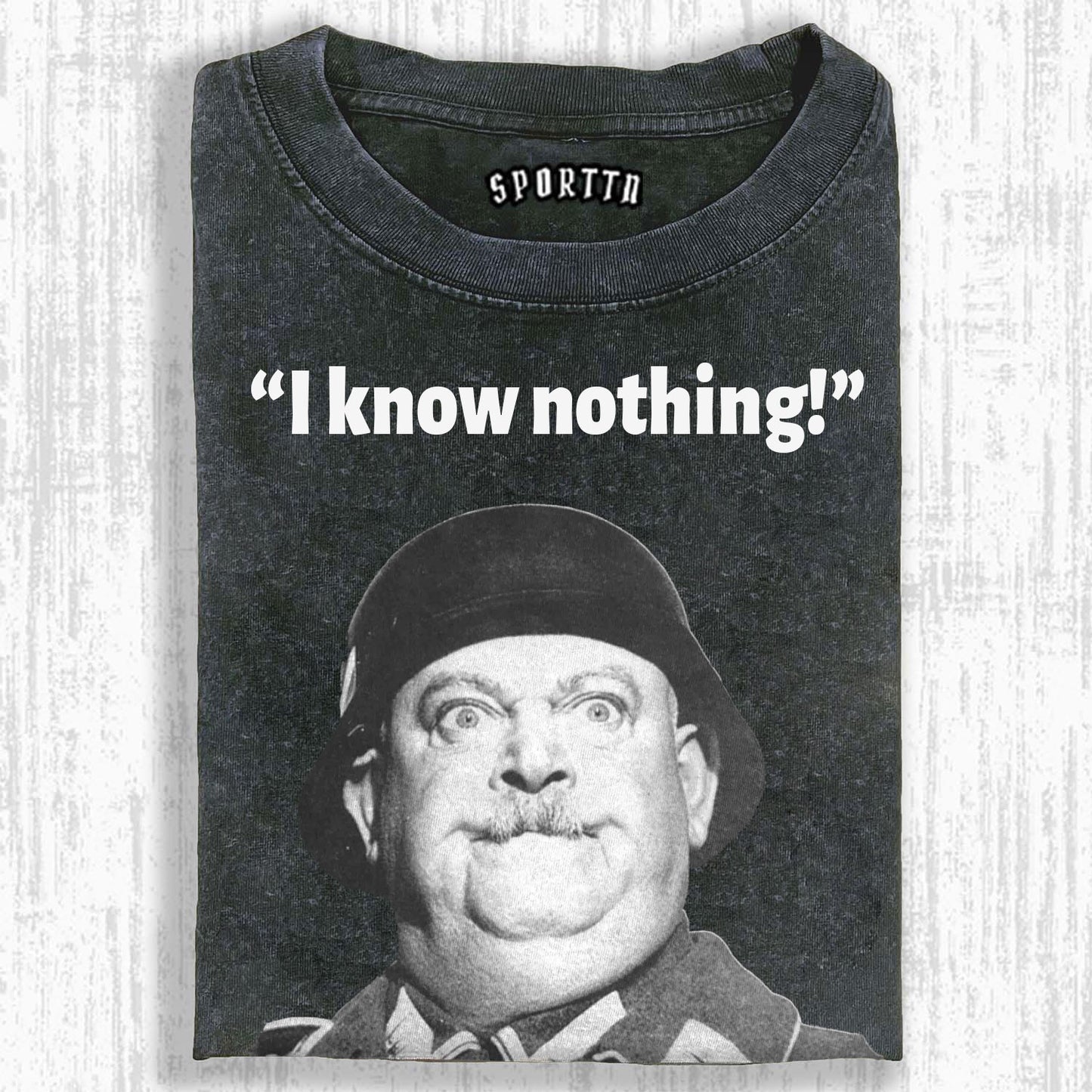 I KNOW NOTHING ART PRINT CASAUL COTTON SHORT SLEEVE T-SHIRT