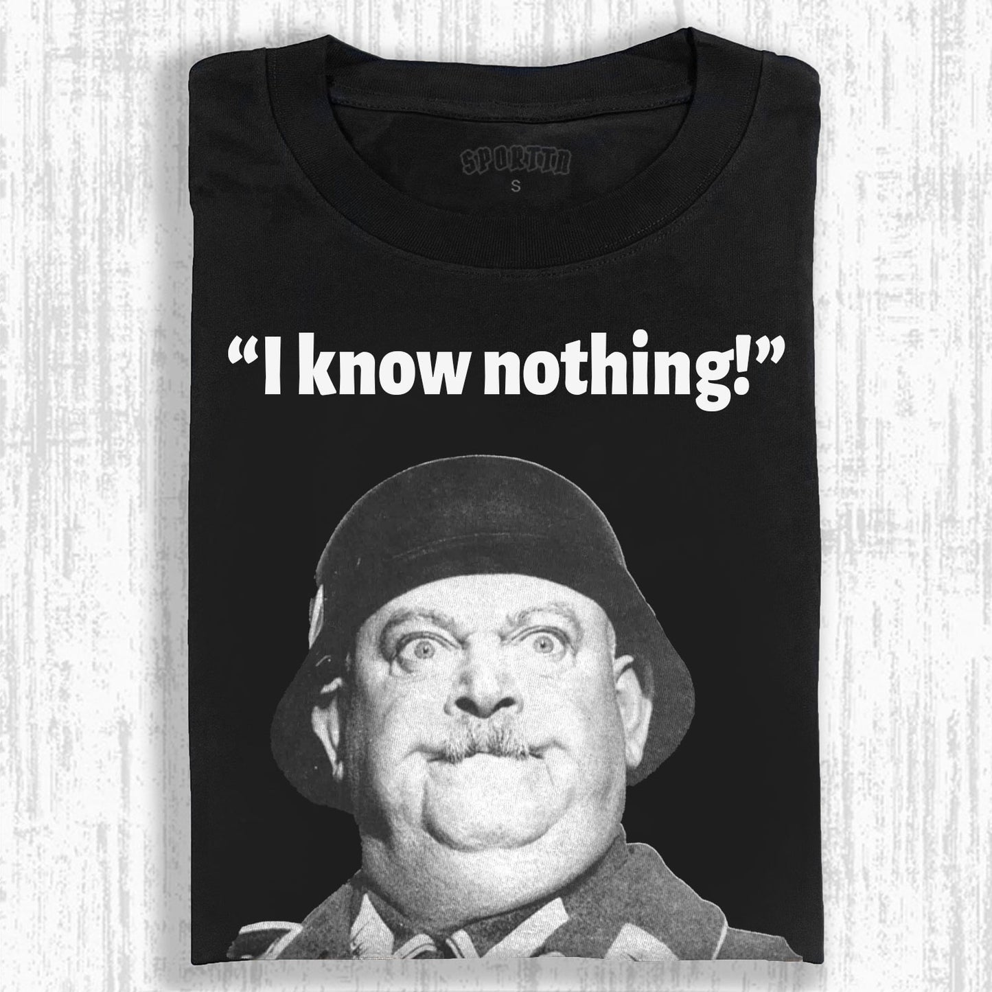 I KNOW NOTHING ART PRINT CASAUL COTTON SHORT SLEEVE T-SHIRT