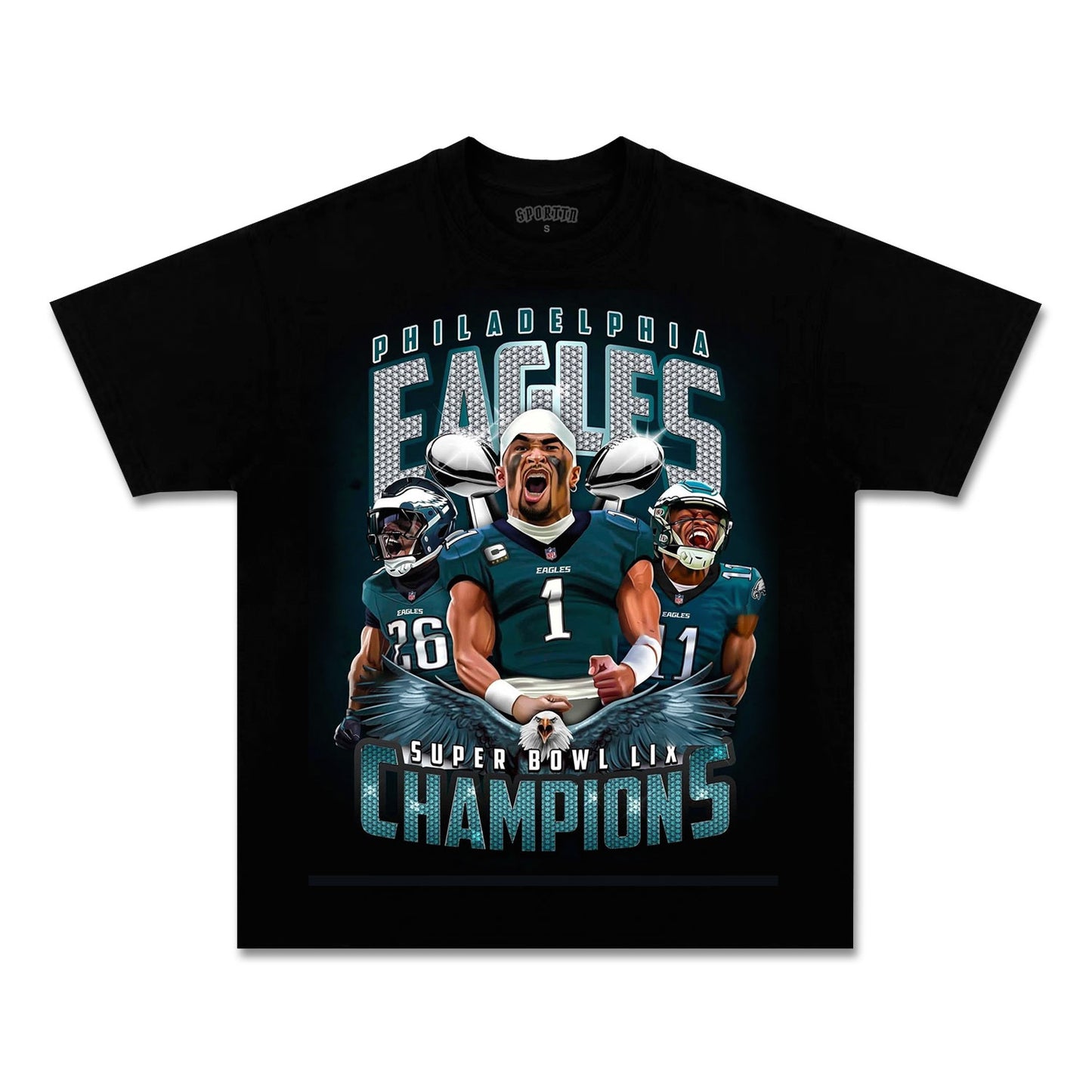 PHILADELPHIA EAGLES - SUPER BOWL LIX CHAMPIONS T-SHIRT