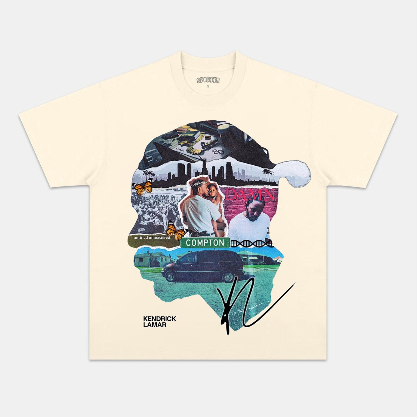 KENDRICK LAMAR & HEAD COLLAGE TEE