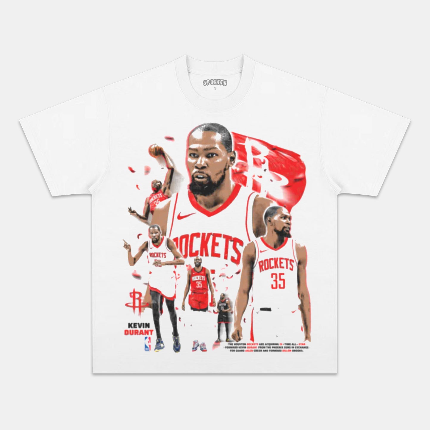 KEVIN DURANT & ROCKETS KD TEE 6.25