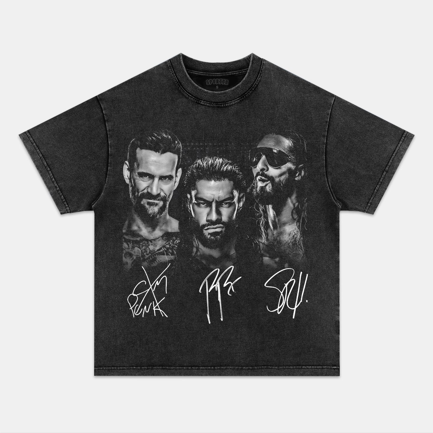 ROMAN REIGNS & CMPUNK & SETH ROIINS TEE 4.25