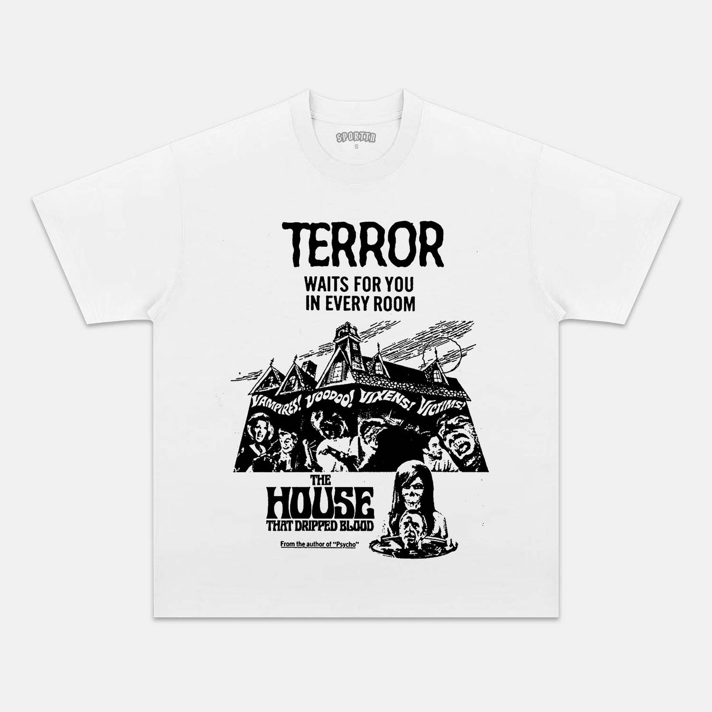 THE HOUSE THAT DRIPPED BLOOD T-SHIRT