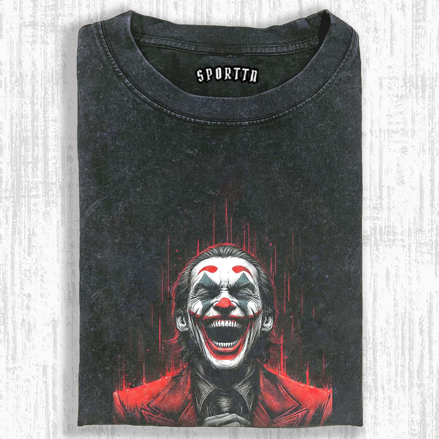 WASHED COTTON CLOWN T-SHIRT