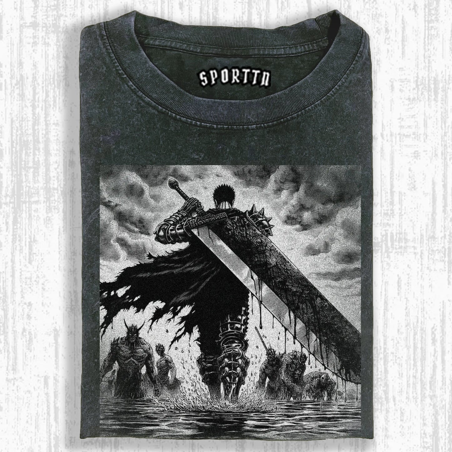 WASHED COTTON BERSERK T-SHIRT