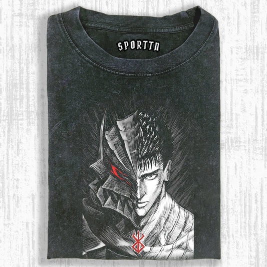 WASHED COTTON BERSERK T-SHIRT