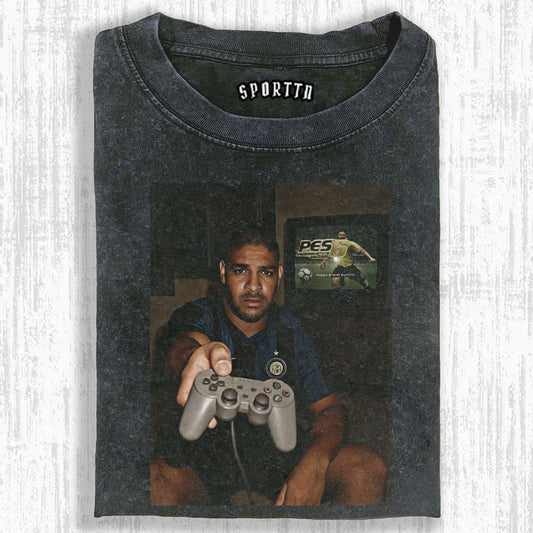 ADRIANO AND PRO EVOLUTION SOCCER (PES) THEMED T - SHIRT