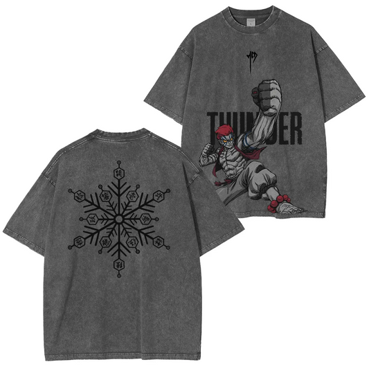 AKAZA DEMON SLAYER UNISEX OVERSIZED TEE-[DS]
