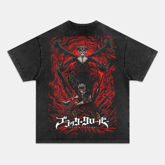 ASTA UNISEX ANIME INSPIRED VINTAGE TEE丨BLACK CLOVER-[BACK]