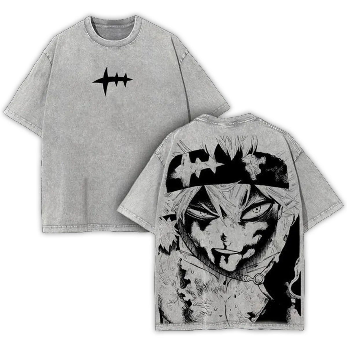 ASTA X BLACK BULLS BLACK CLOVER UNISEX OVERSIZE ANIME TEE-[DS]