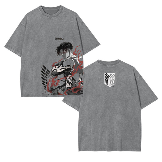 Attack on Titan Unisex Anime Inspired Vintage T-Shirt-[DS]