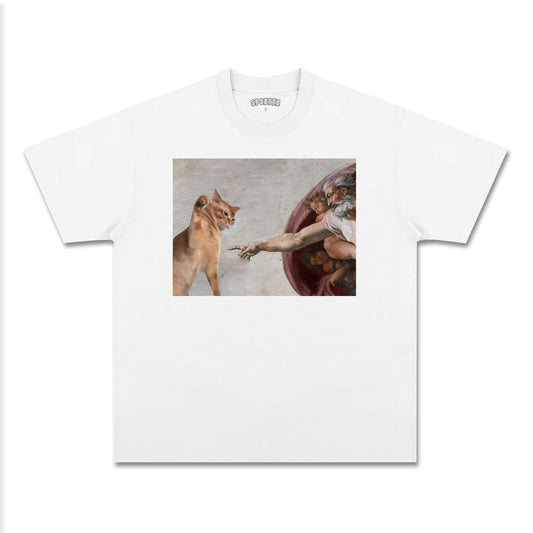 CAT - VERSION 'THE CREATION OF ADAM V3 T-SHIRT