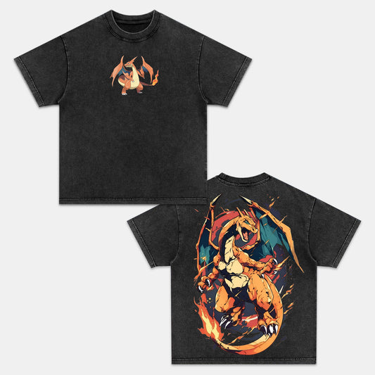 CHARIZARD UNISEX ANIME INSPIRED VINTAGE T-SHIRT丨POKÉMON-[DS]