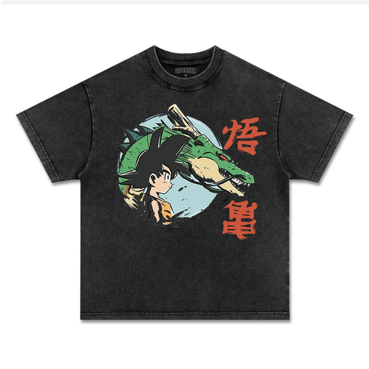UNISEX ANIME INSPIRED VINTAGE TEE丨DRAGON BALL-[FRONT]