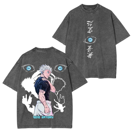 GOJO SIX EYES LIMITLESS VINTAGE OVERSIZED TEE丨JUJUTSU KAISEN