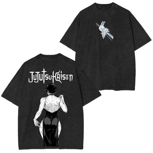 JUJUTSU KAISEN ANIME UNISEX WASHED TEE-[DS]