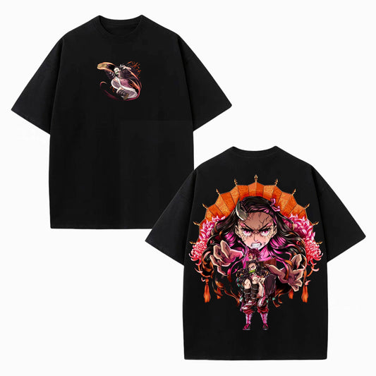 KAMADO NEZUKO DEMON SLAYER ANIME UNISEX WASHED T-SHIRT -[DS]