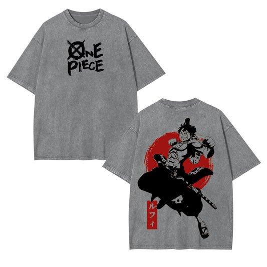 LUFFY ANIME ONE PIECE YONKOU AKAGAMI TEE-[DS]