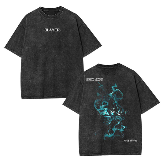 MUICHIRO TOKITO UNISEX ANIME INSPIRED VINTAGE OVERSIZED TEE丨DEMON SLAYER-[DS]