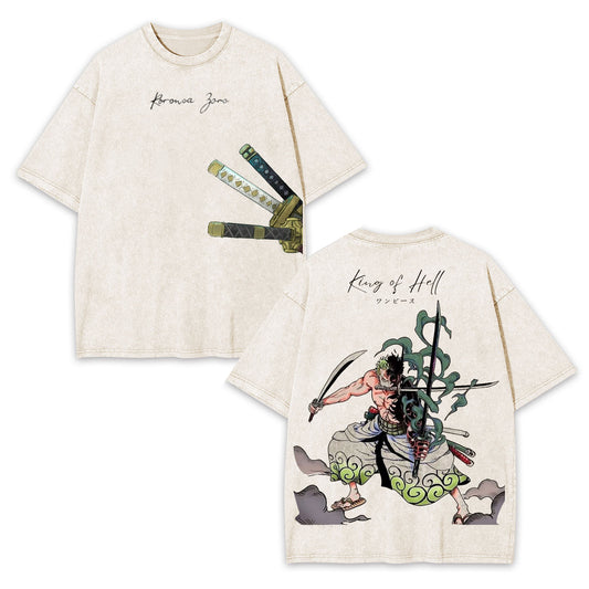 RORONOA ZORO ANIME INSPIRED VINTAGE TEE丨ONE PIECE-[DS]