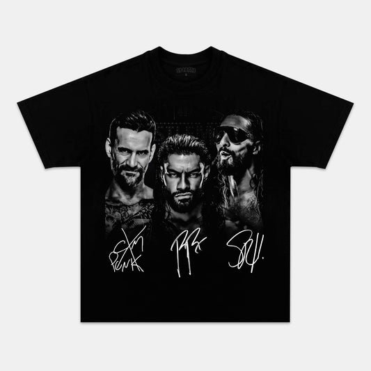 ROMAN REIGNS & CMPUNK & SETH ROIINS TEE  4.25