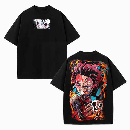 TANJIRO DEMON SLAYER OVERSIZED T-SHIRT-[DS]